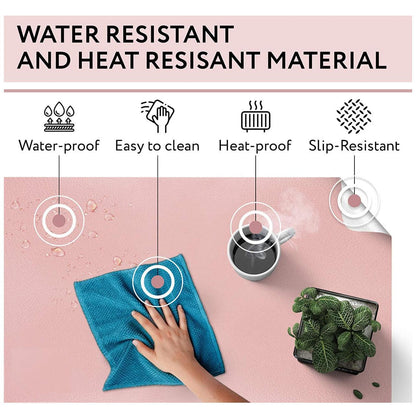 Large Leather Gaming Mouse Pad Waterproof Desk Keyboard Mat 120 x 60cm - Wine Red