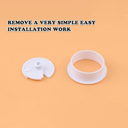 Desk Grommet Cable Hole Covers 50mm Wire Tidy Port for Table Surface 12pcs Set - White-12PCS