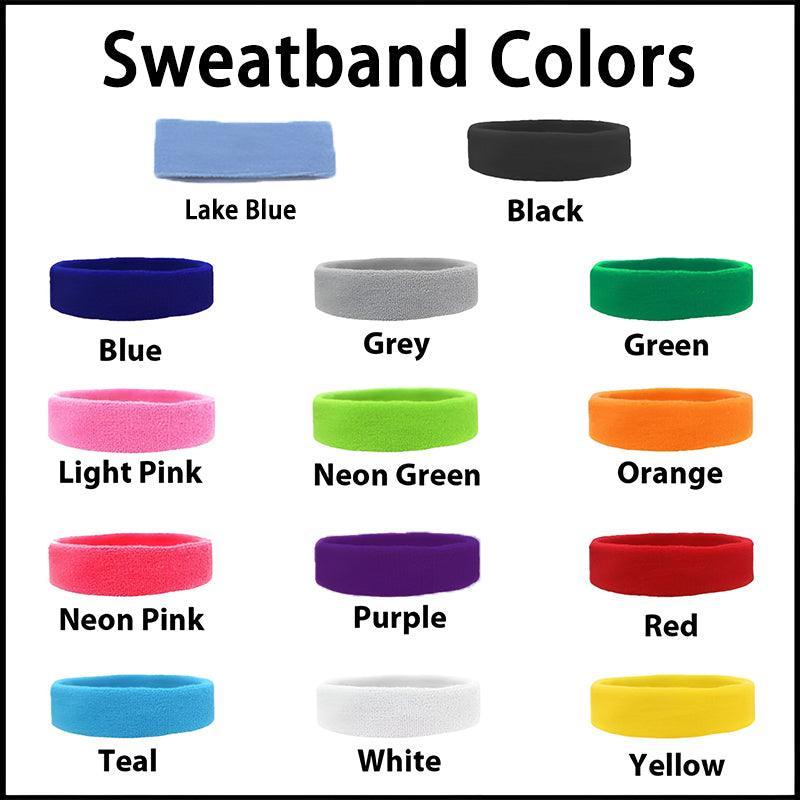 Wristbands Headband Sweatbands Sweat Band For Sport Tennis Badminton Yoga Cotton - Purple