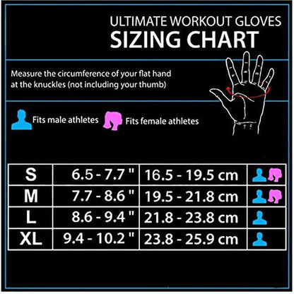 Weight Lifting Training Gloves Women Men Fitness Sports Body Building Gym Gloves - L
