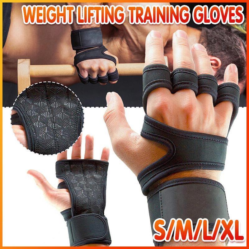 Weight Lifting Training Gloves Women Men Fitness Sports Body Building Gym Gloves - M