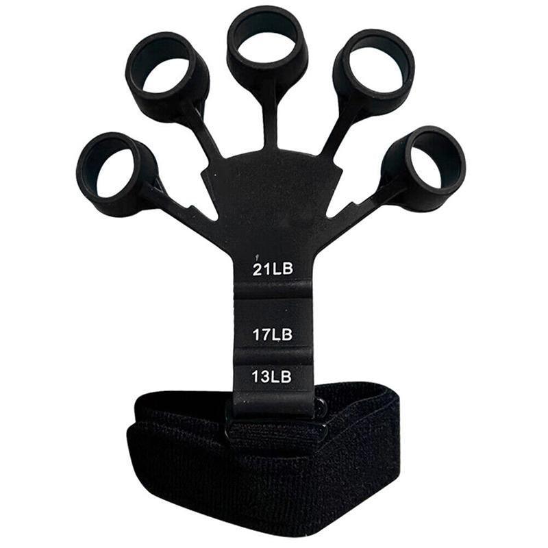 Finger Exerciser Strength Gripper Forearm Trainer Hand Grip Strengthener Therapy - 1# Grey (11LB)