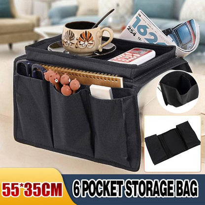 6 Pocket Couch Organizer Remote Storage Holder Sofa Chair Arm Control Rest bag