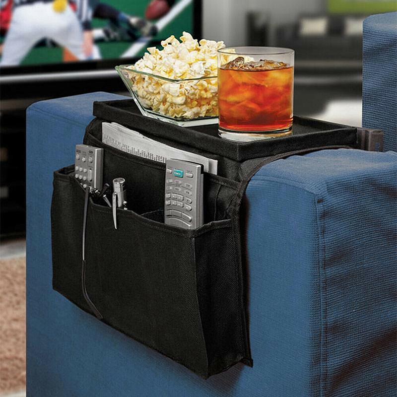 6 Pocket Couch Organizer Remote Storage Holder Sofa Chair Arm Control Rest bag