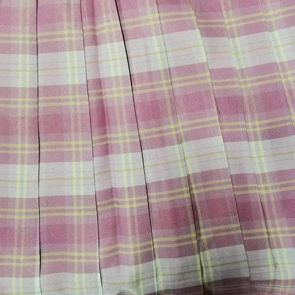 Women Girls School Pleated Skirt Summer High Waist  Tartan Short Skirt AU Stock - M