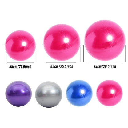 Explosion-Proof Thickened Inflatable Yoga Ball Massage Fitness Stability Ball - Purple - 65cm