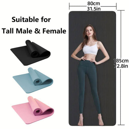 Yoga Mat Dance Mat Sports and Fitness Jump Rope Mat for Men and Women Exercise - Blue