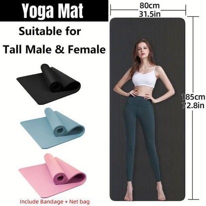 Yoga Mat Dance Mat Sports and Fitness Jump Rope Mat for Men and Women Exercise - Pink