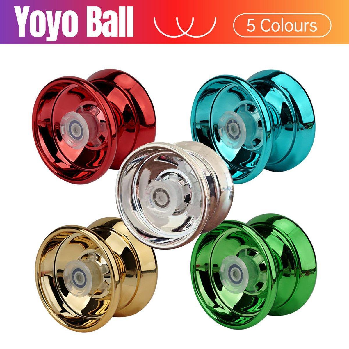 Alloy Metal Professional YoYo Bundle Bearing Ball Toy for Boys Gift - Silver