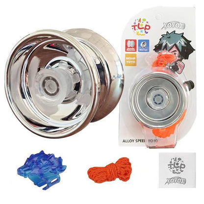 Alloy Metal Professional YoYo Bundle Bearing Ball Toy for Boys Gift - Silver