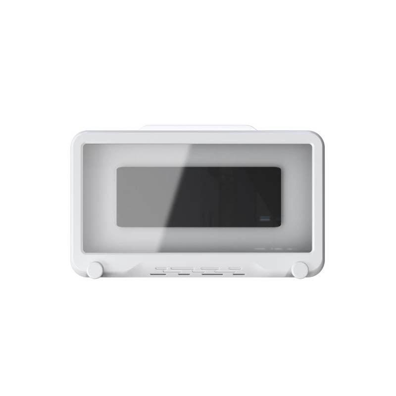 Wall Mounted Phone Holder for Bathroom Shower Waterproof Touch Screen Case - White