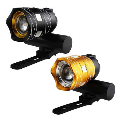 LED Bike Headlight 15000LM USB Rechargeable Waterproof Front Lamp for Bicycle - Black