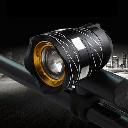 LED Bike Headlight 15000LM USB Rechargeable Waterproof Front Lamp for Bicycle - Black