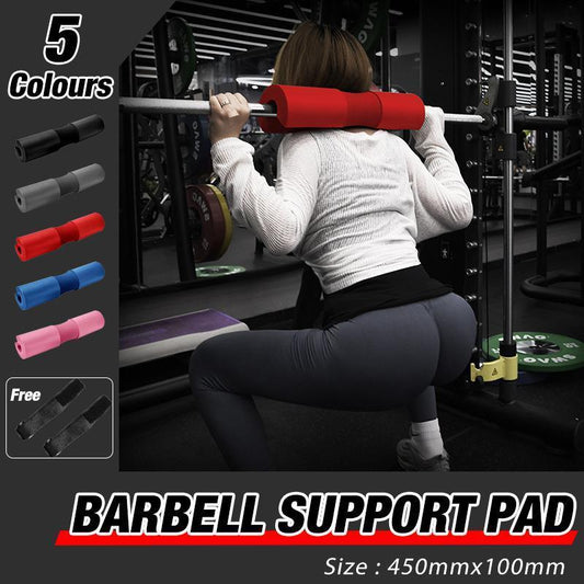 Squat Pad Barbell for Squats Lunges Hip Thrusts Neck Shoulder Protective Support - Red