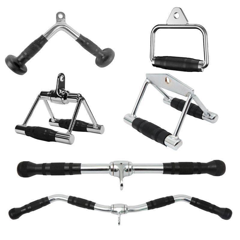 Cable Pulley Attachment Tricep Rope V Grip LAT Pull Down Gym Accessory - Rotation Close Grip Triangle