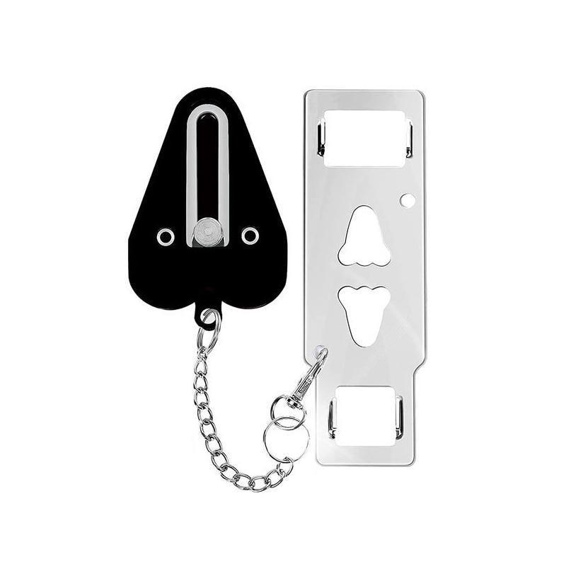 Portable Door Lock for Travel Hotel Home Security Addalock Style Lock - Black