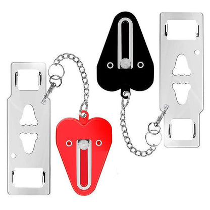 Portable Door Lock for Travel Hotel Home Security Addalock Style Lock - Red