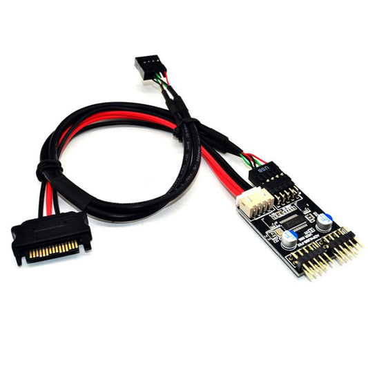 Usb 2.0 9Pin To Dual 9Pin Header Hub Adapter