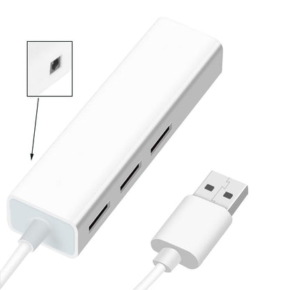 Usb 2.0 Ethernet Adapter + 3-Port Usb Hub White