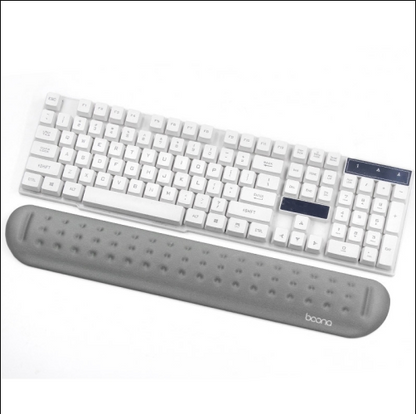 Silicone Memory Cotton Wrist Pad For Keyboard And Mouse Large Size Gray