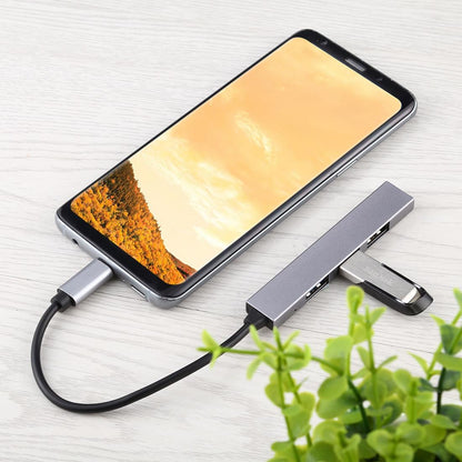 4-Port Usb-C Aluminum Alloy Hub With Led Indicator