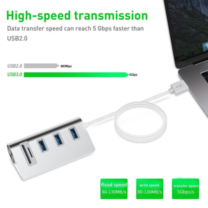 Usb3.0 Card Reader Hub Adapter With 3 Ports