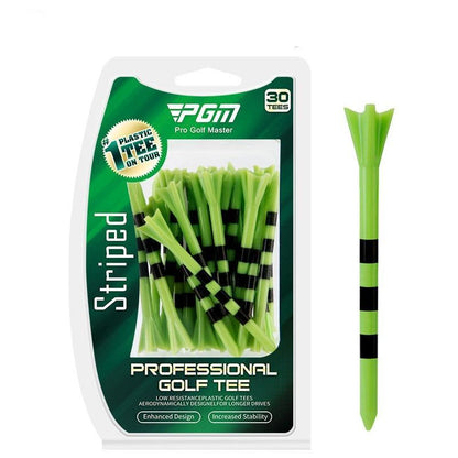 30-pack Golf Ball Tees with Limit Scale Line - Green 83mm - Qt027-White