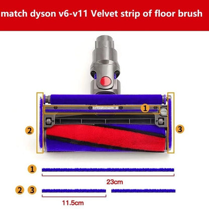 Soft Velvet Floor Brush Hose for Dyson V7 / V8 / V10 / V11 - 3 in 1