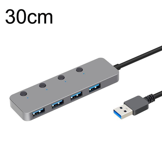 Usb 3.0 4-Port Type-C Aluminum Alloy Hub 30Cm Cable