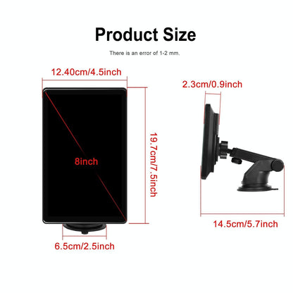 8 Inch Full Touch Car Screen Player - Horizontal / Vertical Carplay / Android Auto - Standard