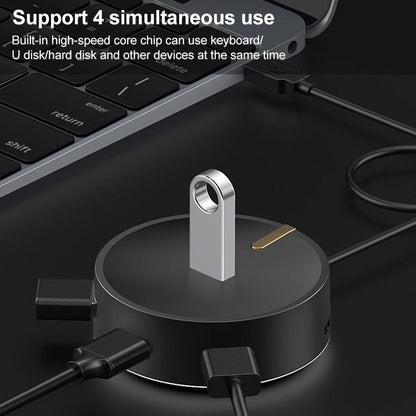 4-Port Usb 2.0 Circular Splitter Hub