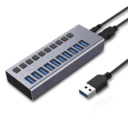 10-Port Usb3.0 Aluminum Docking Hub