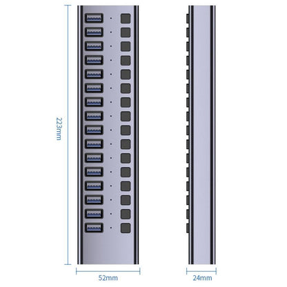 10-Port Usb3.0 Aluminum Docking Hub
