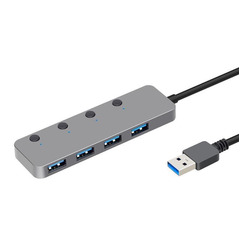 Usb 3.0 4-Port Type-C Aluminum Alloy Hub 120Cm Cable
