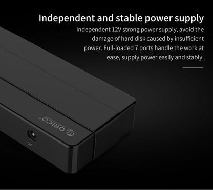 7-Port Usb 2.0 Desktop Hub With Power Adapter