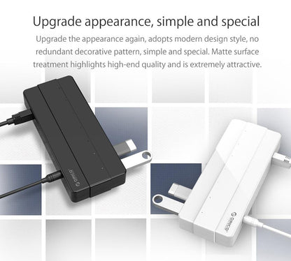 7-Port Usb 2.0 Desktop Hub With Power Adapter