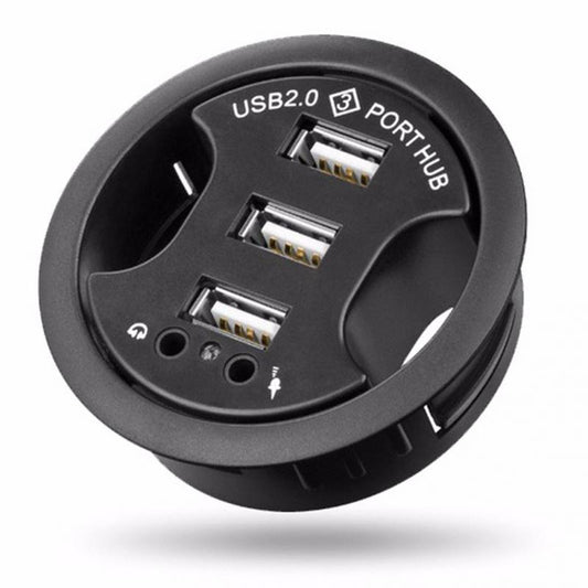 3-Port Usb Hub With Audio & Mic Jack