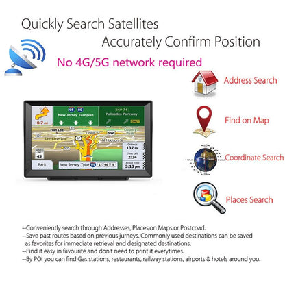 8 Inch Car Gps Navigator - 9 Screen Bluetooth Africa Map - United Kingdom Map