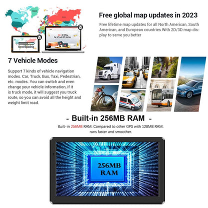 8 Inch Car Gps Navigator - 9 Screen Bluetooth Africa Map - United Kingdom Map