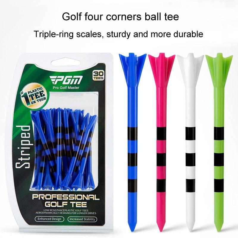 30-pack Golf Ball Tees with Limit Scale Line - Green 83mm - Qt027-Green