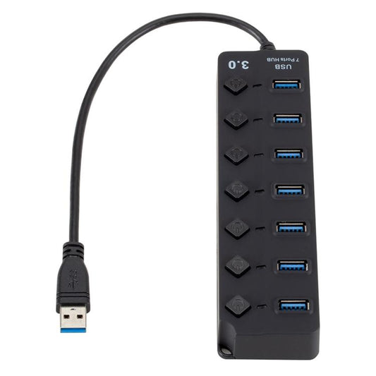 7-Port Usb 3.0 Hub With Switch For Pc / Laptop