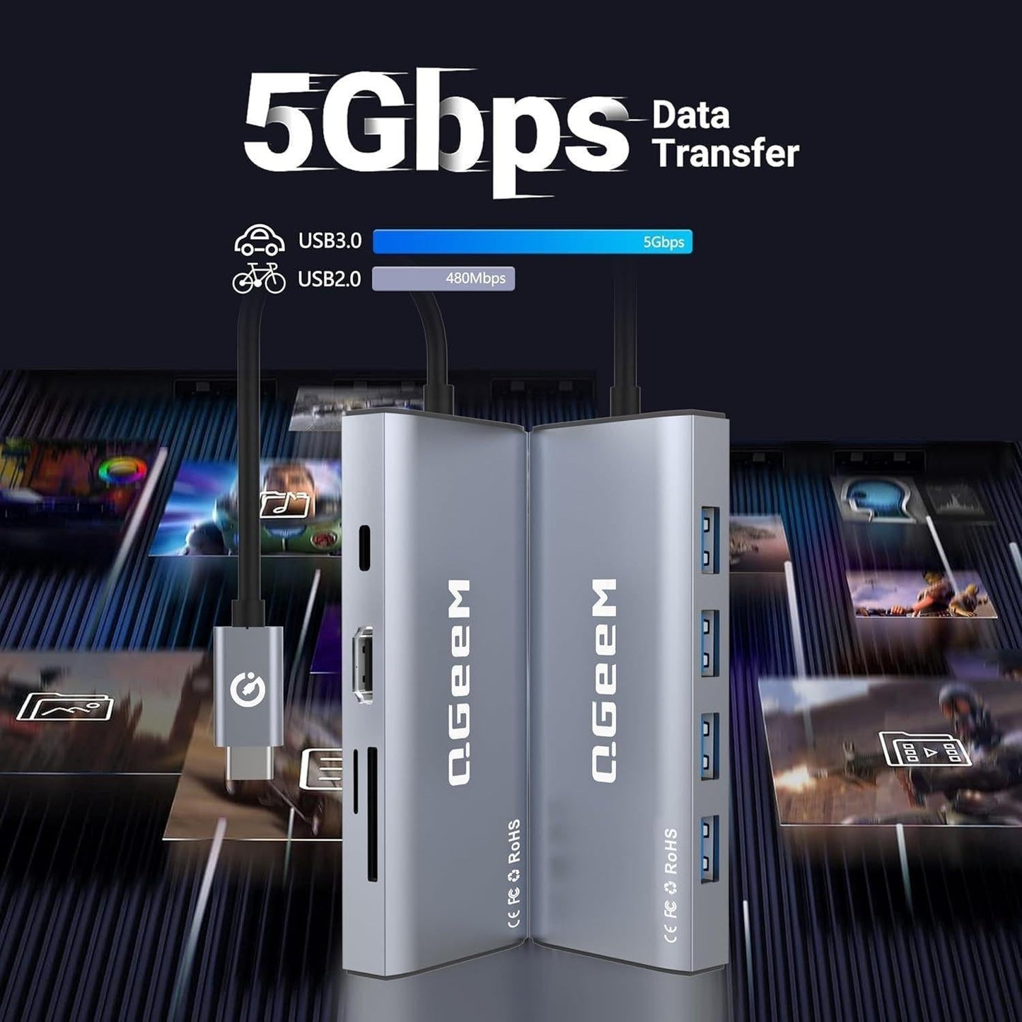 9-In-1 Usb-C Docking Station Hdmi Rj45 Pd Usb