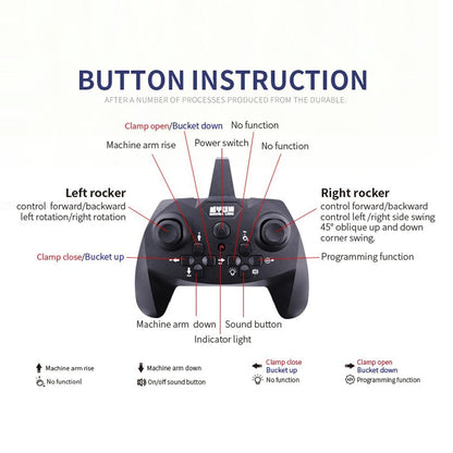 Alloy Remote Control Excavator for Engineering Projects