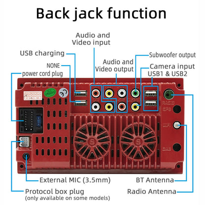7 Inch Hd Touch Car Mp5 Player W / Bluetooth Reverse Mobile Internet Wired Carplay & Android Auto