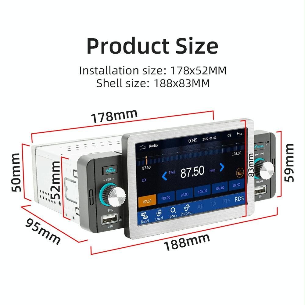 5 Inch Allwinner Melis F133 Car Mp5 Inch Player - Carplay Bt Usb Fm