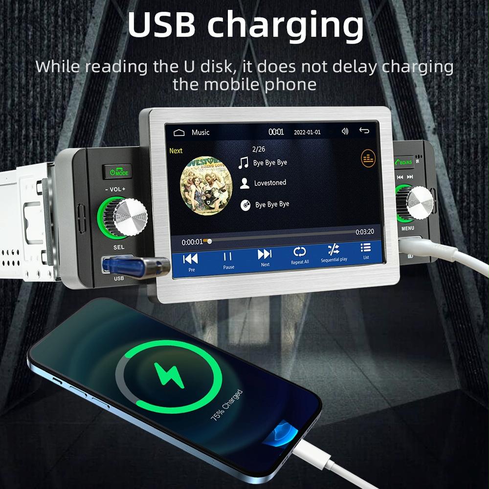 5 Inch Allwinner Melis F133 Car Mp5 Inch Player - Carplay Bt Usb Fm