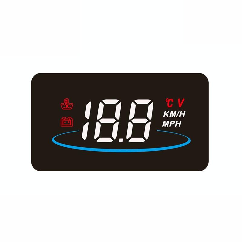Car Hud Display Water Temp Per Hour Color Changing Light