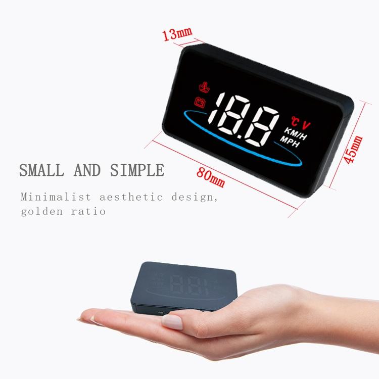 Car Hud Display Water Temp Per Hour Color Changing Light