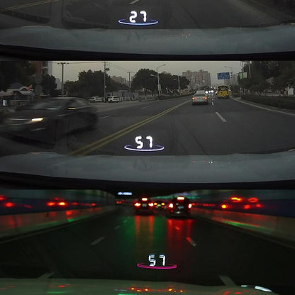 Car Hud Display Water Temp Per Hour Color Changing Light