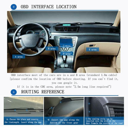 Car Hud Display Water Temp Per Hour Color Changing Light